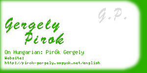 gergely pirok business card