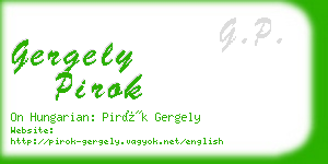 gergely pirok business card